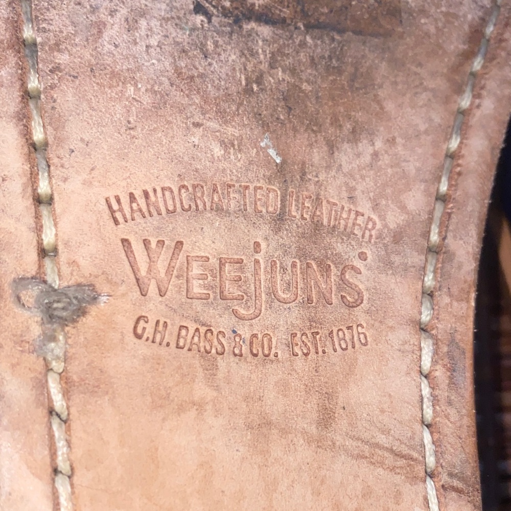 G.H. Bass & Co. navy blue Leather Weejuns 6.5 - Picture 3 of 9